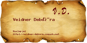 Veidner Debóra névjegykártya